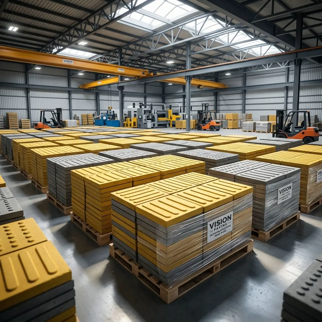 Area produksi guiding block Selamadu Putra